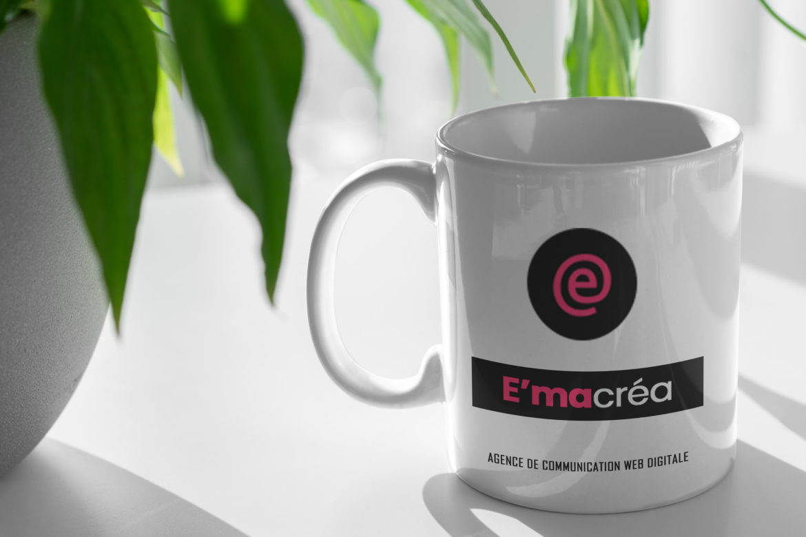 Création de mug a café publicitaire par agence de communication à Nice