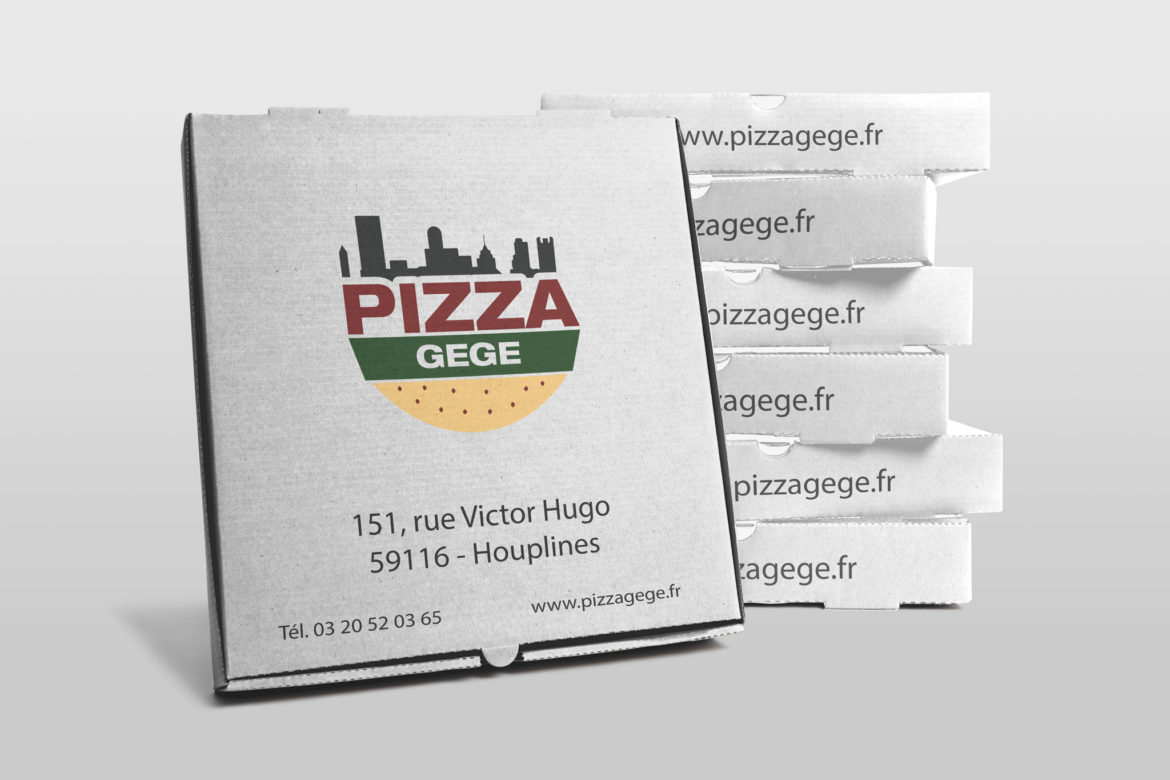 conception et impression de boite a pizza personnalisée avec logo par agence de publicité